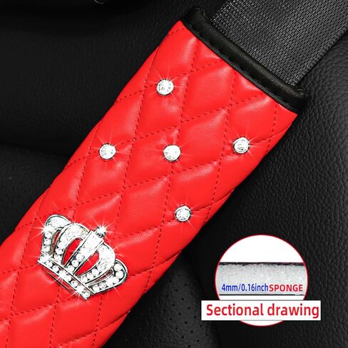 غطاء حزام الأمان في ماندارك بلينغ ، وسادة حزام حزام مركبة مركبة مركبة مركبة ، وسادة حزام حزام مقعد ، ومواقع حامية ماس ، وملحقات حامية عالمية (أسود) in Kuwait