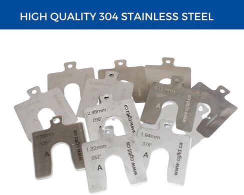 CGLTD STELAL STELL SLOTTED SHIM KIT ، SIZE A ، 2 "× 2" (حزمة 260) in Kuwait