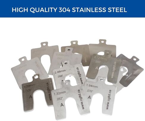 CGLTD STELAL STELL SLOTTED SHIM KIT ، SIZE A ، 2 "× 2" (حزمة 260) in Saudi Arabia
