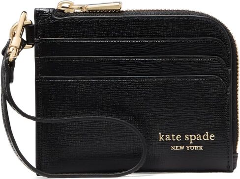 kate spade new york Devin Saffiano Leather Flower Zipper Puller Coin Card case Wristlet, Sailing Blue in Kuwait