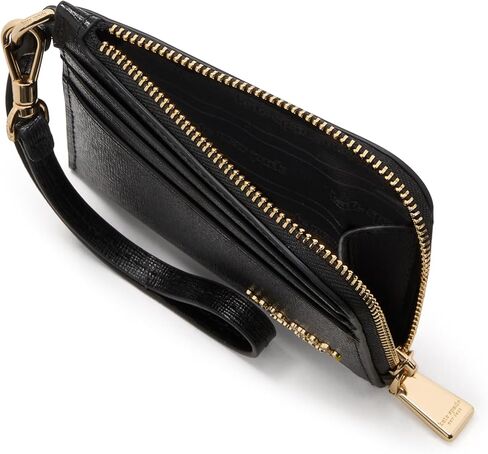 kate spade new york Devin Saffiano Leather Flower Zipper Puller Coin Card case Wristlet, Sailing Blue in Kuwait