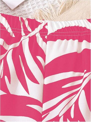SweatyRocks Girl's 2 Piece Outfits Cut Out Criss Cross Puff Short Sleeve Crop Top and Wide Leg Pants Set in Saudi Arabia