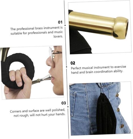 1 مساءً صك الرياح النحاسية البوق الفرنسي للمبتدئين تصميم متين للتجمعات العائلية والمهرجانات والصوت اللطيف in Kuwait