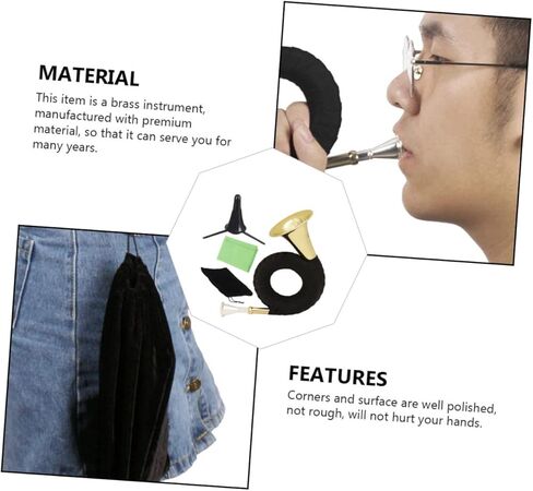 1 مساءً صك الرياح النحاسية البوق الفرنسي للمبتدئين تصميم متين للتجمعات العائلية والمهرجانات والصوت اللطيف in Kuwait