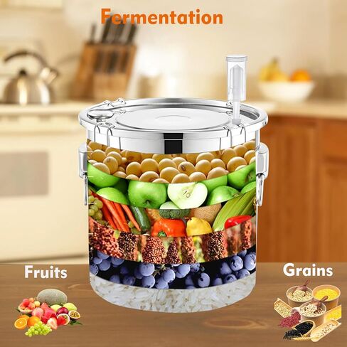 Alcohol Still 8 GAL 3 Pots Shine Still Distillery Kit for Alcohol Stainless Copper Tube Complete with Thumper Keg Water Pump Metal Thermometer Airlock Brew Bag Proof Alcoholmeter Test Kit in Kuwait