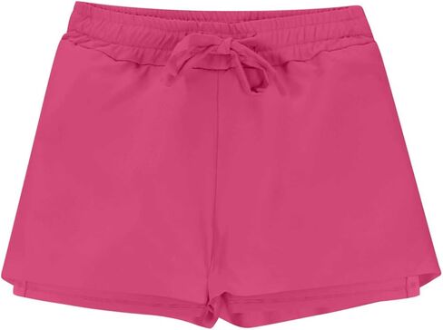 Kids Girls Flowy Shorts 2 in 1 Athletic Shorts Drawstring Gym Shorts Elastic Running Shorts for Dance Workout 6-15 Y in Kuwait