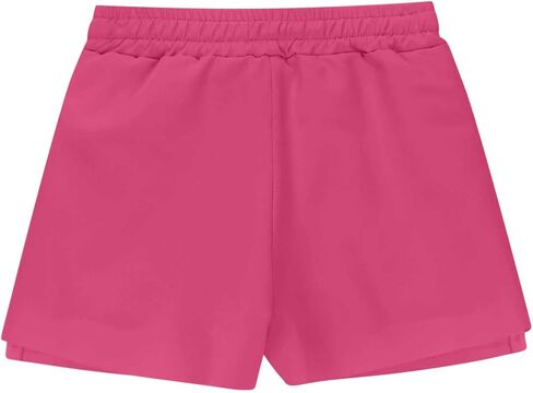 Kids Girls Flowy Shorts 2 in 1 Athletic Shorts Drawstring Gym Shorts Elastic Running Shorts for Dance Workout 6-15 Y in Kuwait