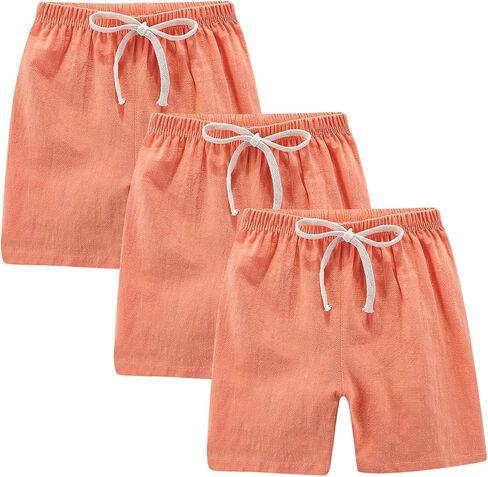 3 حزمة بويز بويز جيرل فتيات شورتات شورتات شورت شورت شاطئ الصيف غير الرسمي للأطفال في الهواء الطلق يركض 2-10 سنوات in Kuwait