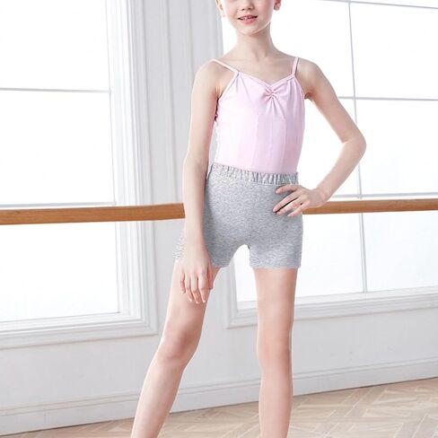 4 Pack Girls Bike Shorts Under Dress Dance Short Kids Basic Cotton Shorts Stretchy Athletic Short Running YogaShorts in Saudi Arabia