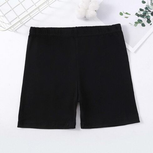 4 Pack Girls Bike Shorts Under Dress Dance Short Kids Basic Cotton Shorts Stretchy Athletic Short Running YogaShorts in Saudi Arabia