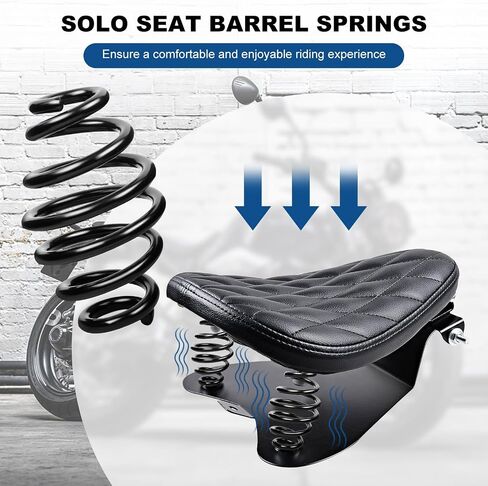 Motorcycle Solo Seat Springs, 2 Inch Seat Spring Bracket Fit for Harley Sportster Softail Dyna Fatboy Bobber Chopper Custom Black in Saudi Arabia