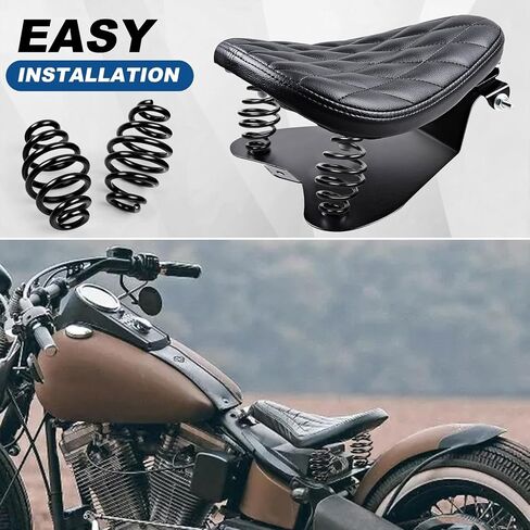 Motorcycle Solo Seat Springs, 2 Inch Seat Spring Bracket Fit for Harley Sportster Softail Dyna Fatboy Bobber Chopper Custom Black in Saudi Arabia