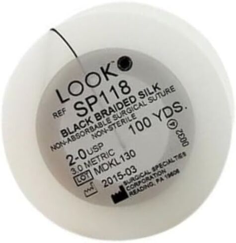 Look SP118 Silk Spool 2/0 Black Braided Sutures 100 Yards in Saudi Arabia