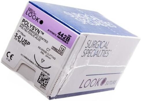 انظر 442b polysyn undyed خيوط قابلة للامتصاص قابلة للامتصاص C7 3-0 3/8 Circle 27 12/bx in Saudi Arabia