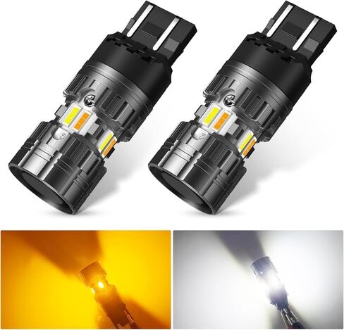7443 Switchback LED CANBUS Bulb 7440 for Dual Colors Amber/White Front Turn Signal Lights Error Free for Chevy Silverado 2500/3500 2020-2024,2 Pack in Kuwait
