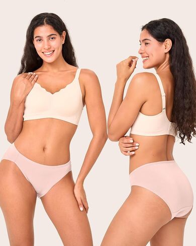 BAMBOO COOL Womens Underwear High Cut Briefs Breathable Moisture-Wicking Hipster Ladies Panties, 5-Pack in Saudi Arabia