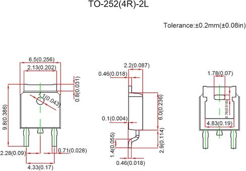 Chanzon AOD403 TO-252 PMOS MOS P-Channel Power MOSFET Transistor SMD (Pack of 10pcs) in Saudi Arabia