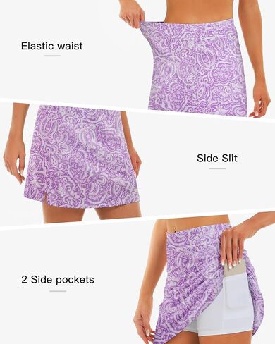 Stelle Women's Athletic Skorts 17 "تنورات الجولف السراويل الداخلية تنس مع جيوب يركضان تنورة للمخلل الرياضي in Saudi Arabia