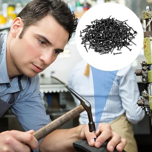 600 Pcs Nails for Shoe Repair 13mm Black Iron Stud Metal Nails Tacks Non-Slip Horse Shoe Nails Mini Boot Studs for Shoes Boots Leather Heels Soles Repairs Replacement Woodworking Craft in Saudi Arabia