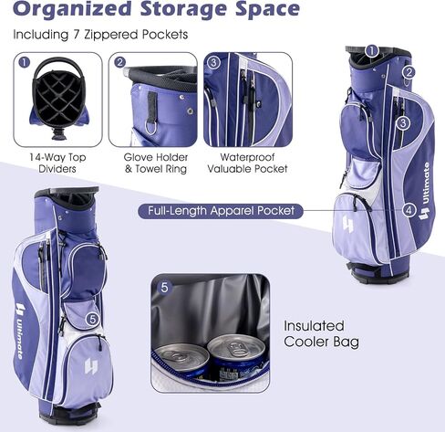 Tangkula 9/10/12 Pieces Women's Complete Golf Clubs Set, Golf Club Package Set with 460CC Driver, Fairway Wood & Hybrid, Irons, Putter, Portable Regular Golf Club Set in Saudi Arabia
