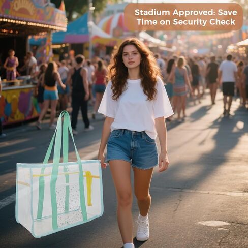 Clear Beach Bag for Women,Waterproof,Sandproof,Large Transparent PVC Tote Bag for Stadium Events Beach Travel Gym Pool in Saudi Arabia
