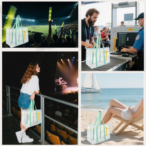 Clear Beach Bag for Women,Waterproof,Sandproof,Large Transparent PVC Tote Bag for Stadium Events Beach Travel Gym Pool in Saudi Arabia