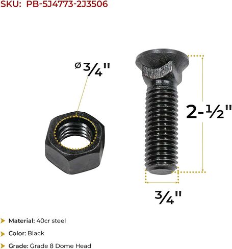 MyTee Products 15 Pack Blades Blow Proglts & Nuts 3/4 "-10 × 2-1/2"-الصف الثامن من الصلب من الصلب in Saudi Arabia