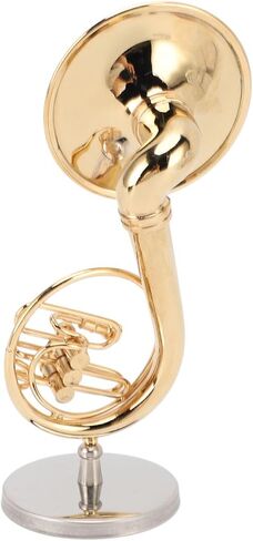 ASIXXSIX MINIATURE Saxophone ، Sousaphone Model Model Mini Musical Replica مع حامل وحالة ، للديكور المنزلي والزخرفة ، الذهبي in Saudi Arabia