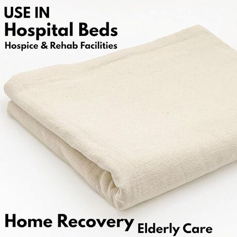 Hospital Blanket, Pack of 6, 70 x 90 Inches, Cotton Blended, Lightweight Utility Blanket for Patient Care, Soft and Breathable, Unbleached Bath Blanket (6) in Saudi Arabia