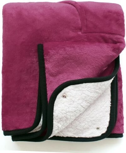 بطانية SJC LAP لبطانية كرسي متحرك خفيف الوزن مع شال مكتب الفانيلا الفخمة للأريكة ، سرير 43.3 "*27.5" (أحمر) in Kuwait