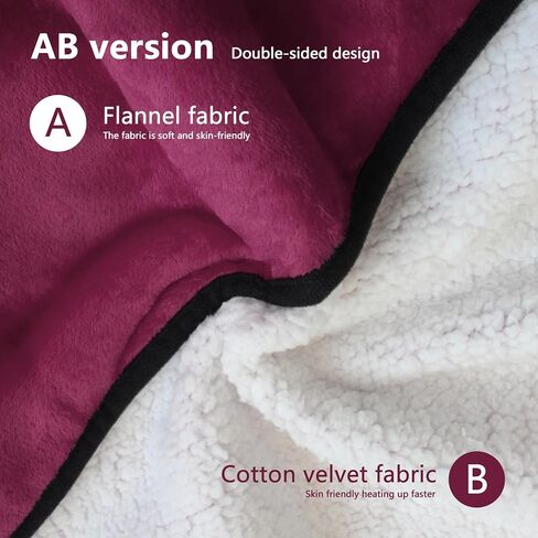 بطانية SJC LAP لبطانية كرسي متحرك خفيف الوزن مع شال مكتب الفانيلا الفخمة للأريكة ، سرير 43.3 "*27.5" (أحمر) in Kuwait