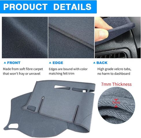 Dashboard Cover Custom Fit for Honda Pilot 2009 2010 2011 2012 2013 2014 2015 Dash Cover Mat Pad Carpet Protector (Black) in Saudi Arabia