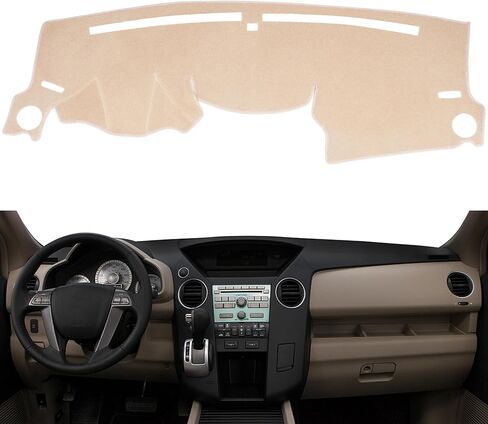 Dashboard Cover Custom Fit for Honda Pilot 2009 2010 2011 2012 2013 2014 2015 Dash Cover Mat Pad Carpet Protector (Black) in Saudi Arabia