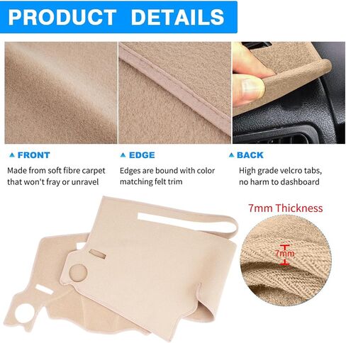 Dashboard Cover Custom Fit for Honda Pilot 2009 2010 2011 2012 2013 2014 2015 Dash Cover Mat Pad Carpet Protector (Black) in Saudi Arabia