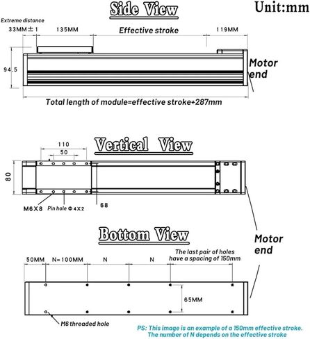 80mm Wide Fully Enclosed Sliding Table 90kg Load Linear Rail Guide SFU1605/1610(40mm Servo Bracket,SFU1610-350mm) in Saudi Arabia