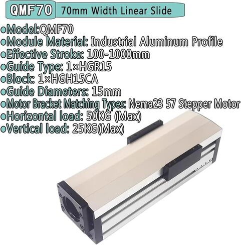 1pcs Fully Enclosed Linear Rail Guide Stage Dust Cover SFU1605/1610 56-120mm Wide Slide Table Max Load 40-100K(QMF70,SFU1610 200mm) in Saudi Arabia