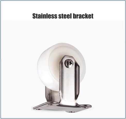 Caster Wheels,Furniture castors, Wheels 4 White PA Nylon Furniture Casters,Swivel Plate Castor Wheel,with 360° Top Plate & Bearing Heavy Duty,105kg Capacity,for Small Devices(Fixed+Universal,1.5in) in Saudi Arabia