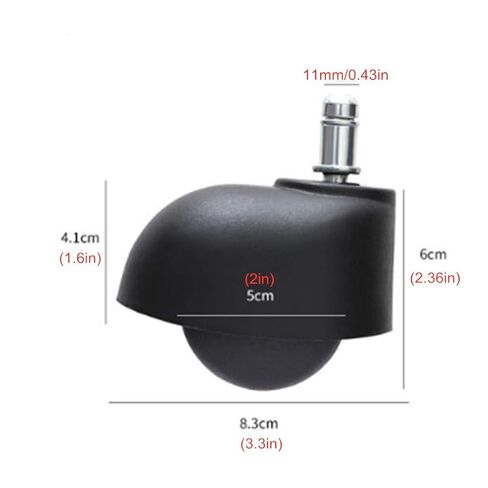 عجلات العجلات ، عجلات الأثاث ، عجلات 5 مجموعة من المكتب كرسي Caster 2 "PP عجلات الأثاث البلاستيكية ، Castor مكتب كمبيوتر بديل ، كتم ، للأرضيات الصلبة والسجاد ، عجلة مزدوجة ، سعة 550 رطل in Kuwait