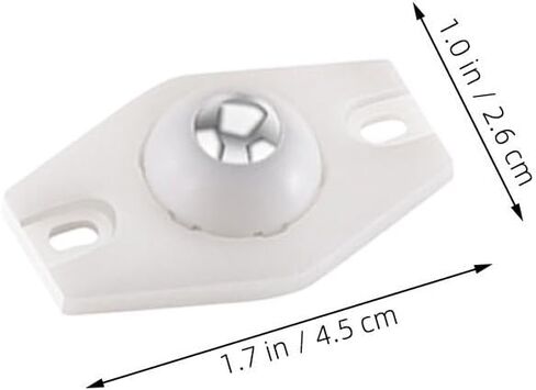 26Pcs Self Adhesive Caster Wheels DIY Appliance Base Mini White Sticky Rollers for Trash Can Small Furniture and Storage Box in Saudi Arabia