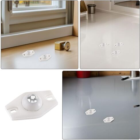 26Pcs Self Adhesive Caster Wheels DIY Appliance Base Mini White Sticky Rollers for Trash Can Small Furniture and Storage Box in Saudi Arabia