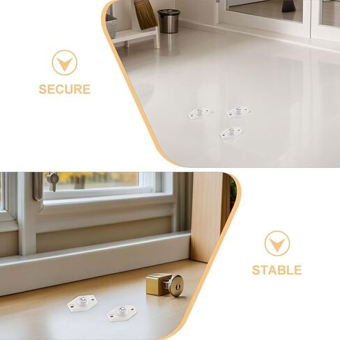 26Pcs Self Adhesive Caster Wheels DIY Appliance Base Mini White Sticky Rollers for Trash Can Small Furniture and Storage Box in Saudi Arabia