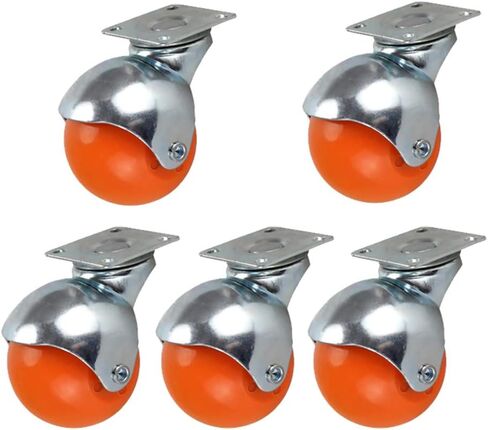 Caster Wheels,Furniture castors, Wheels 2" 50mm Swivel Ball Casters Wheels,Color Nylon Furniture Casters,Galvanized Bracket,Silent,Bearing 90kg,for Sofa,Chair,Coffee Table,File Cabinets(Green,4pcs) in Saudi Arabia