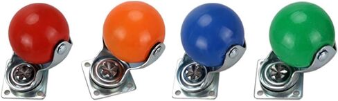 Caster Wheels,Furniture castors, Wheels 2" 50mm Swivel Ball Casters Wheels,Color Nylon Furniture Casters,Galvanized Bracket,Silent,Bearing 90kg,for Sofa,Chair,Coffee Table,File Cabinets(Green,4pcs) in Saudi Arabia