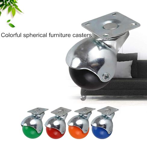 عجلات العجلات ، عجلات الأثاث ، عجلات 2 "50 مم عجلات كرة دوارة ، عجلات ، عجلات الأثاث من نايلون ، قوس مجلفن ، صامت ، محمل 90 كجم ، للأريكة ، كرسي ، طاولة قهوة ، خزائن ملفات (أخضر ، 4 مساءً) in Kuwait