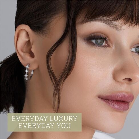 أقراط الماس المذهلة المذهلة في المختبر ، 1/10 CTTW | SI1 F Color ، Sterling Silver | مجوهرات أنيقة وأخلاقية للنساء ، شملت صندوق الهدايا | للذكرى السنوية والمناسبات الخاصة والمناسبات الخاصة in Saudi Arabia