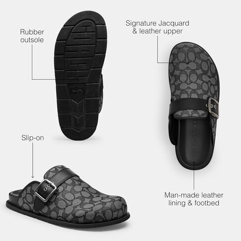 Coach Men's Buckle Clog in Signature Jacquard in Saudi Arabia