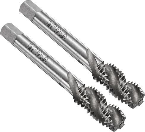 UXCELL 2PCS THES SPOLUT FLUTE THESS 5/16-18 UNC 2B Machine Threading Bit ، أداة إصلاح المسمار غير المطلية ، الصلب M2 عالي السرعة (HSS) in Kuwait