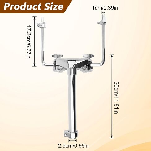 Tom Drum Holder Drummer Performance Hardware Sturdy Sturdy Stable Stable Bracket for Tom Drum Exclosity Parts ، Double Tom Holder in Kuwait
