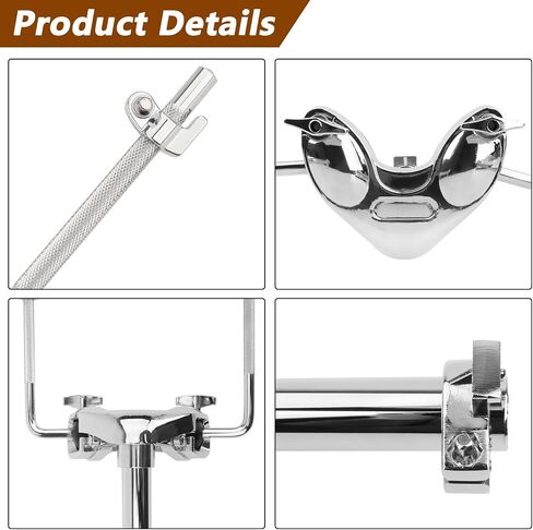Tom Drum Holder Drummer Performance Hardware Sturdy Sturdy Stable Stable Bracket for Tom Drum Exclosity Parts ، Double Tom Holder in Kuwait