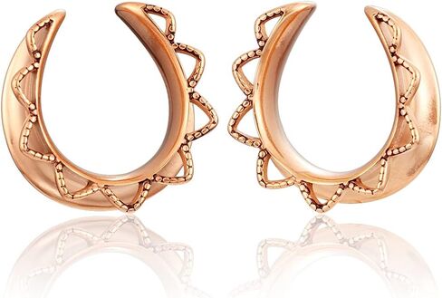 LADEMAYH 2Pcs 7/8 Gauges for Ears, Silver 7/8 Plugs Ear Gauges for Women, Classy Design 22mm Gauges for Ears, Surgical Steel Saddle Plugs Tunnels Gauge Earrings in Saudi Arabia